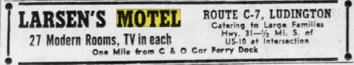 Nova Motel (Larsens Tourist Court) - Sept 1961 Ad